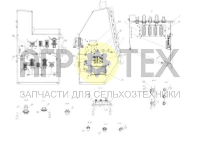 Коммуникации электрические ящика коммутационного (181.10.72.000) (№2 на схеме)